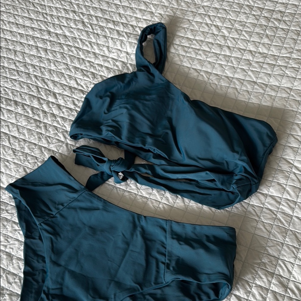 Teal One-Shoulder Women's Intimate Set